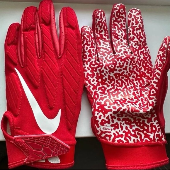 Nike Superbad 5.0 Padded Football Gloves Red Men's Large - Picture 1 of 2